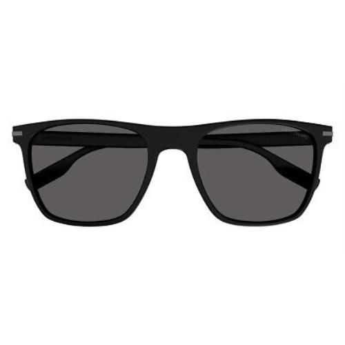 Montblanc MB0248S Sunglasses Men Black Gray Square 55mm