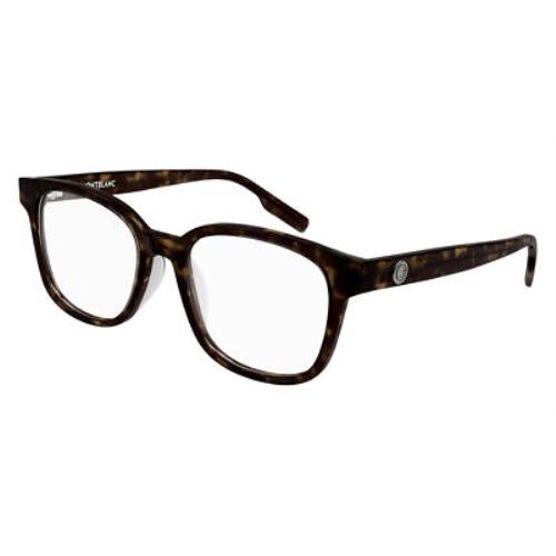 Montblanc MB0180OK Eyeglasses RX Men Havana Square 56mm