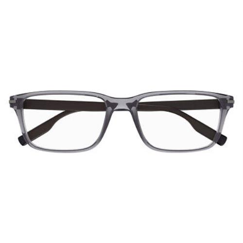 Montblanc MB0252O Eyeglasses Men Gray/brown Square 56mm