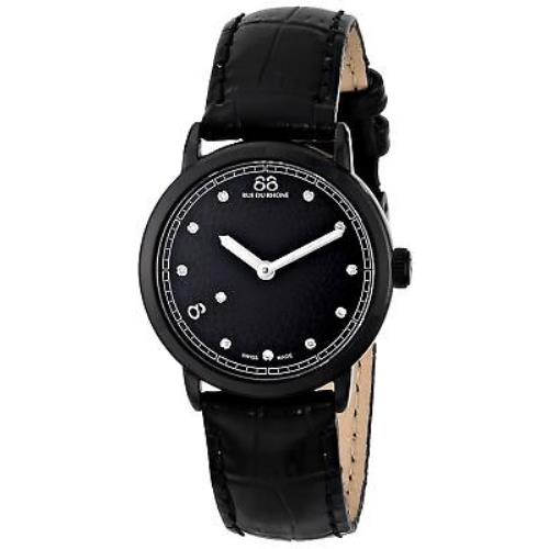 88 Rue du Rhone Women`s 87WA120001 Analog Display Swiss Quartz Black Watch