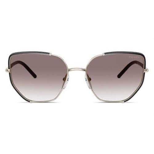 Prada PR 50WS Sunglasses Women Gold Geometric 58mm