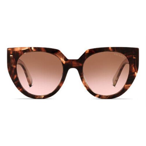Prada PR 14WSF Sunglasses Women Havana Cat Eye 53mm