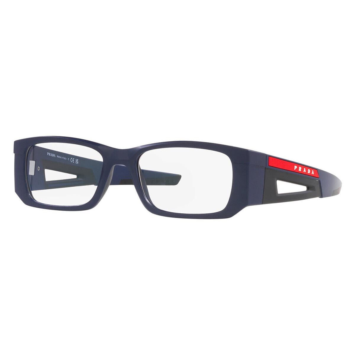 Prada PS 03PV Eyeglasses Men Matte Blue/black Square 55mm
