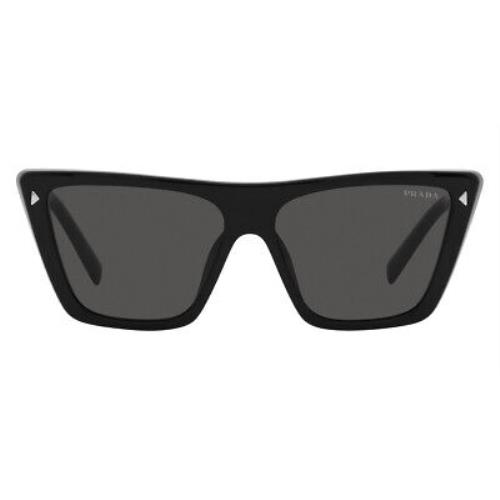 Prada PR Sunglasses Women Black / Dark Gray 55mm
