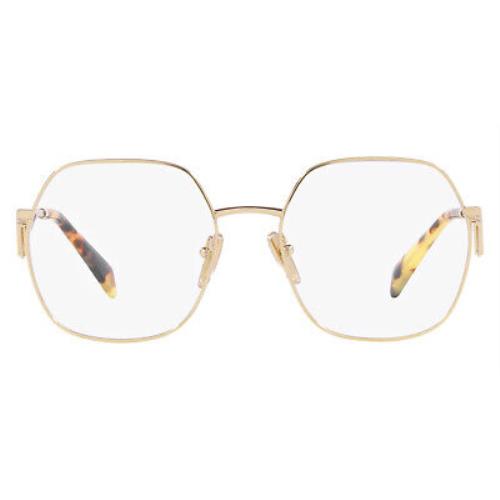 Prada PR Eyeglasses Women Pale Gold 56mm