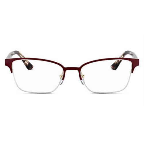 Prada PR 61XV Eyeglasses Women Red Cat Eye 52mm