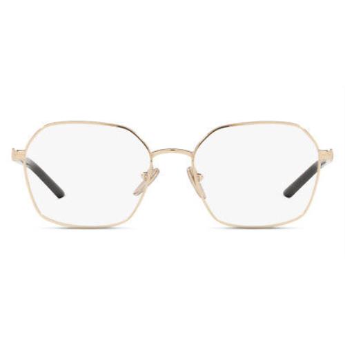 Prada 0PR 55YV Eyeglasses RX Women Gold Square 53mm