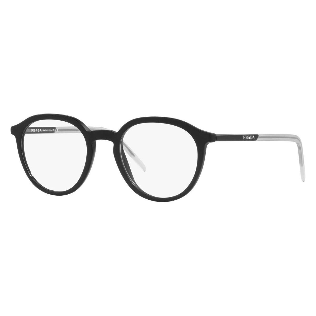 Prada PR 12YV Eyeglasses RX Men Matte Black Wayfarer 51mm