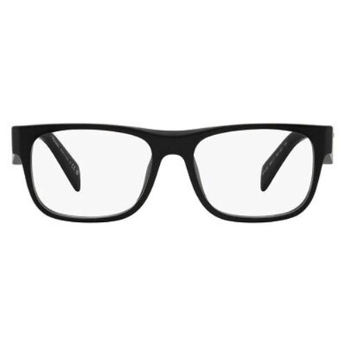 Prada PR 22ZVF Eyeglasses Men Black Square 56mm