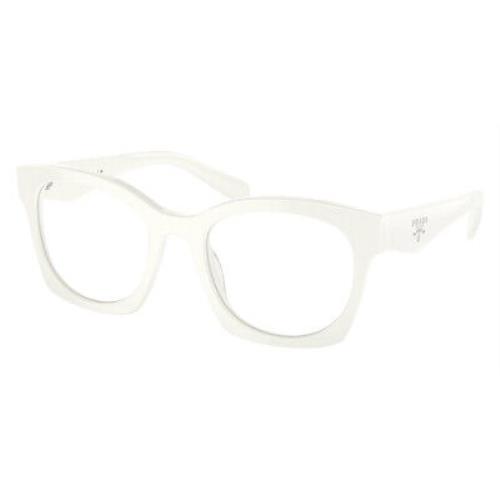 Prada PR Eyeglasses Women White Ivory 52mm