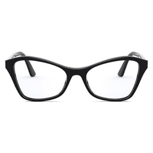 Prada PR 11XV Eyeglasses RX Women Black Butterfly 51mm