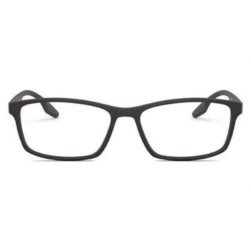 Prada PS 04MV Eyeglasses Men Black Rectangle 54mm