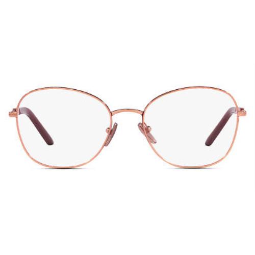 Prada PR 64YV Eyeglasses Women Rose Gold/rosso Round 54mm