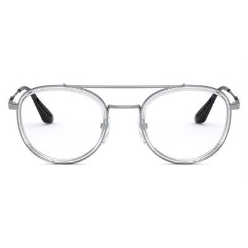 Prada PR 66XV Eyeglasses Men Clear Oval 49mm