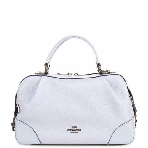 Coach 69621 Leather Lane White Satchel Crossbody Shoulder Satchel Bag