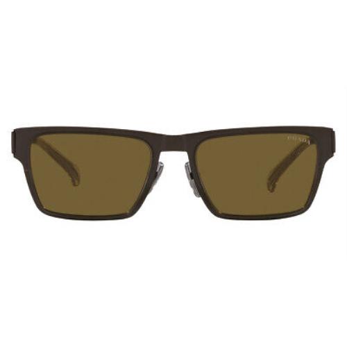 Prada PR Sunglasses Men Loden / Dark Brown 56mm