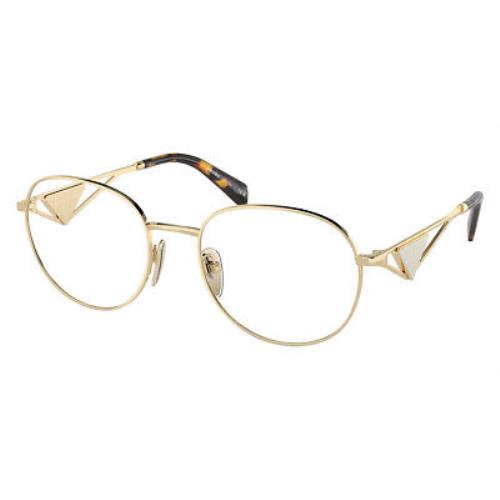 Prada PR Eyeglasses Women Pale Gold 52mm