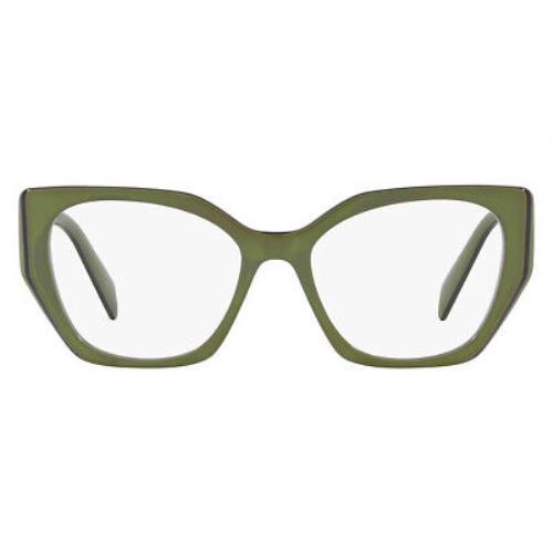Prada PR 18WV Eyeglasses Women Sage/black Irregular 54mm