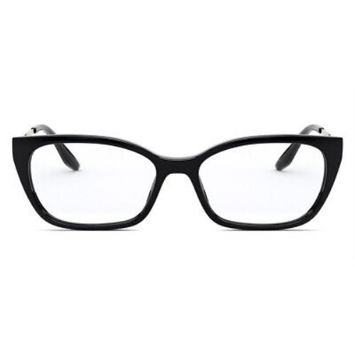 Prada PR 14XV Eyeglasses Women Black Cat Eye 54mm