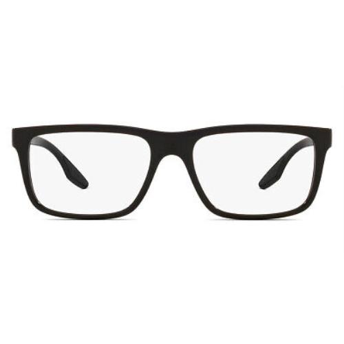 Prada 0PS 02OV Eyeglasses RX Men Black Oval 55mm