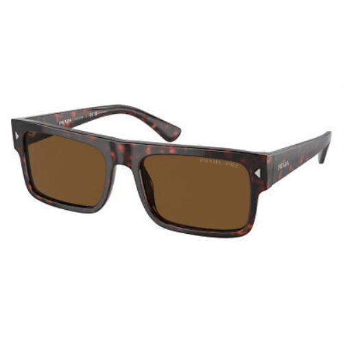 Prada PR Sunglasses Men Havana / Brown Polarized 57mm