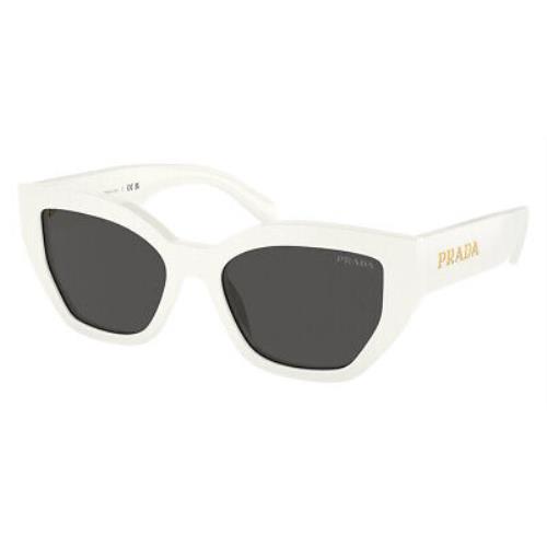 Prada PR Sunglasses Women Talc / Dark Gray 53mm