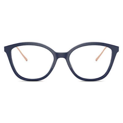 Prada PR 11VV Eyeglasses RX Women Blue Square 53mm