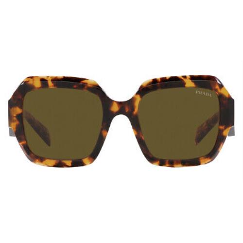 Prada PR Sunglasses Sage/honey Tortoise / Dark Brown 53mm