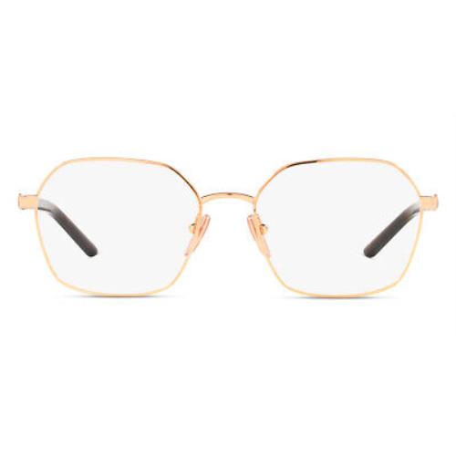 Prada 0PR 55YV Eyeglasses Women Gold Square 53mm