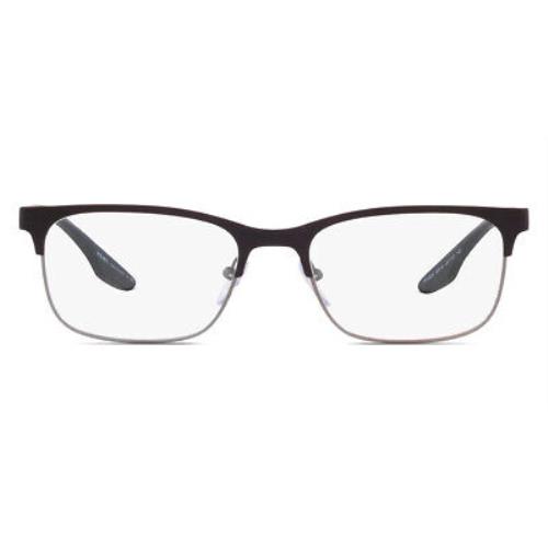 Prada PS 52NV Eyeglasses RX Men Blue Rubber Square 53mm