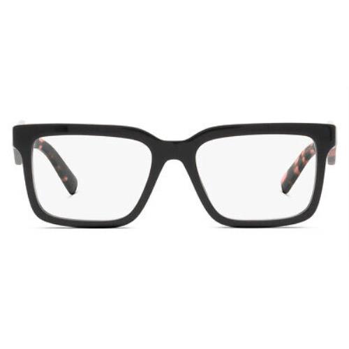 Prada PR 10YVF Eyeglasses Women Black Square 55mm
