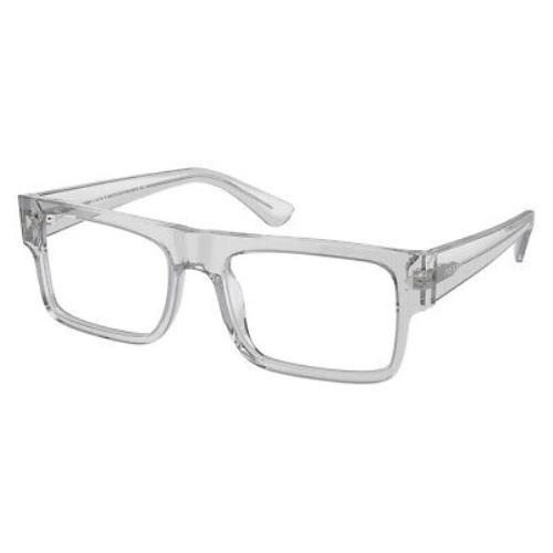 Prada PR Eyeglasses Men Transparent Gray 57mm