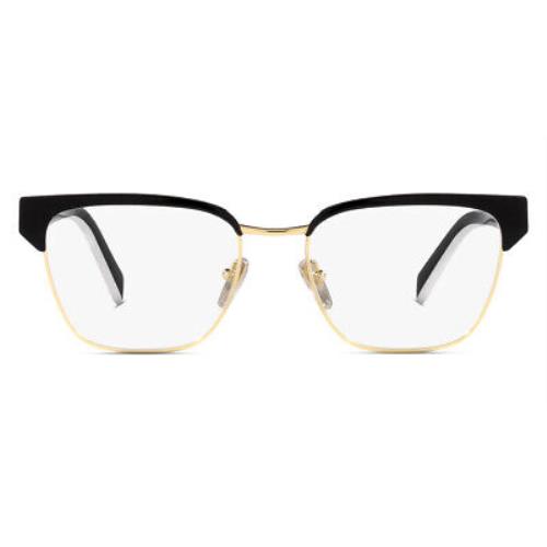 Prada PR 65YV Eyeglasses Women Black/pale Gold Irregular 53mm