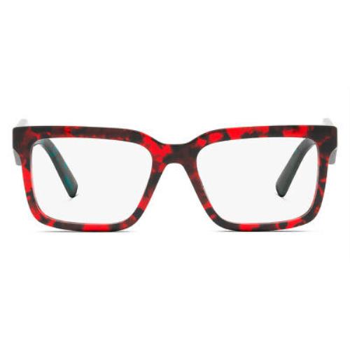 Prada PR 10YV Eyeglasses RX Women Scarlet Tortoise Square 54mm