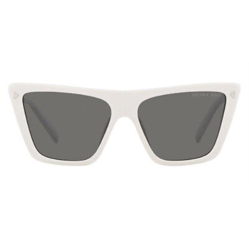 Prada PR Sunglasses Women Talc / Polarized Dark Gray 56mm