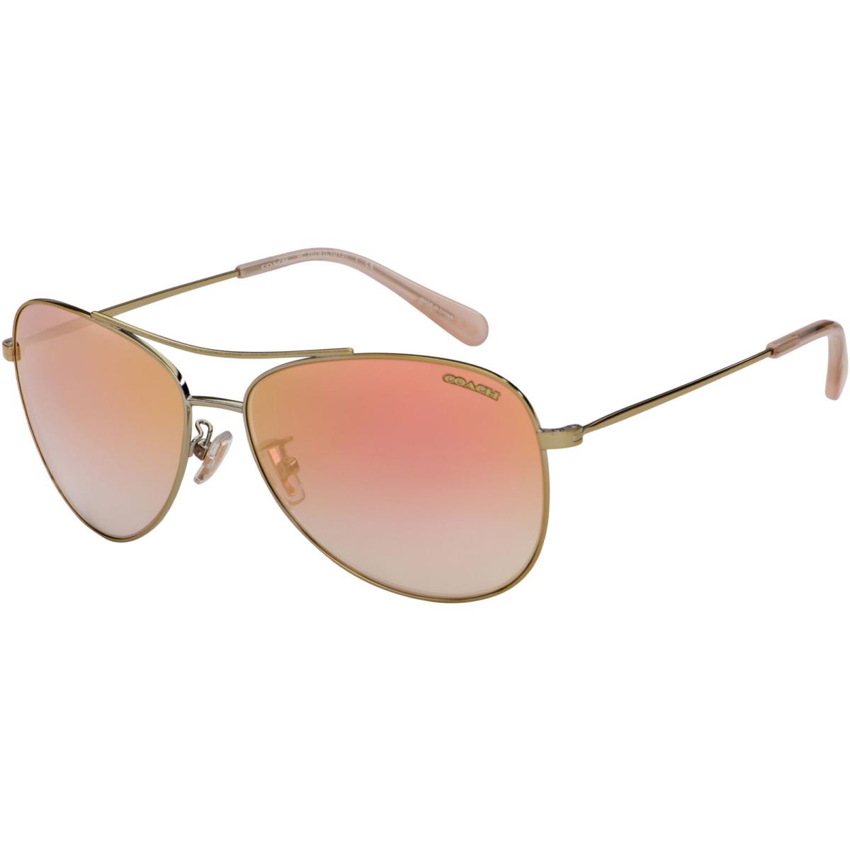 Coach Women`s Light Gold-tone Aviator Sunglasses w/ Gradient Lens HC7079 90056F