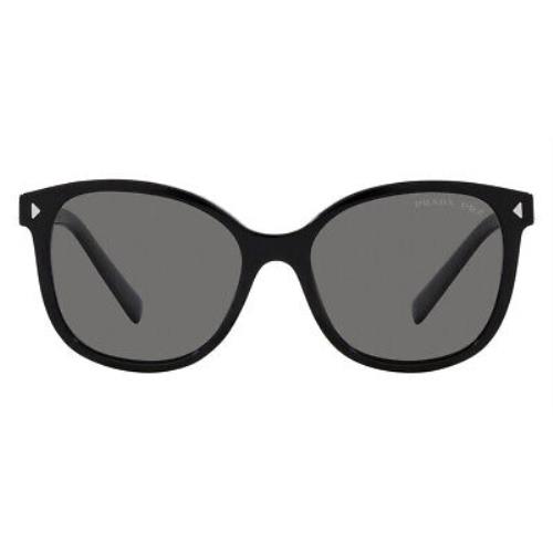 Prada PR Sunglasses Women Black / Polarized Dark Gray 53mm