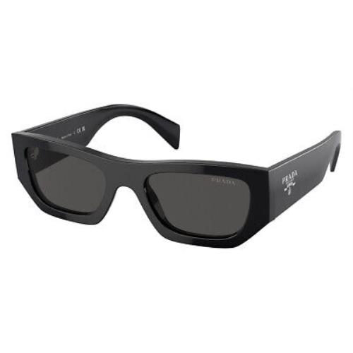 Prada PR Sunglasses Unisex Black / Dark Gray 55mm