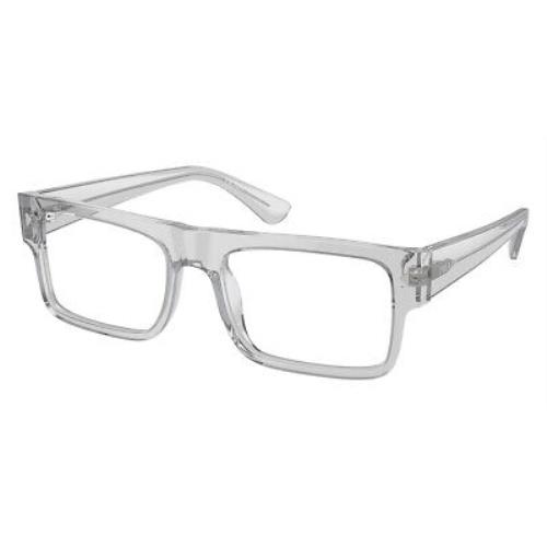 Prada PR Eyeglasses Men Transparent Gray 55mm