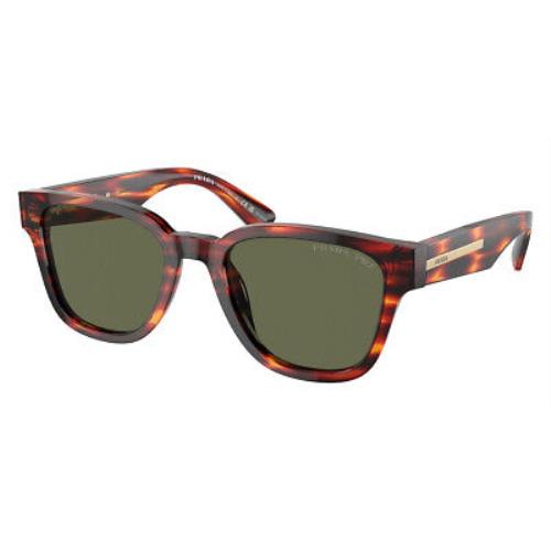 Prada PR Sunglasses Men Havana Red / Green Polarized 52mm