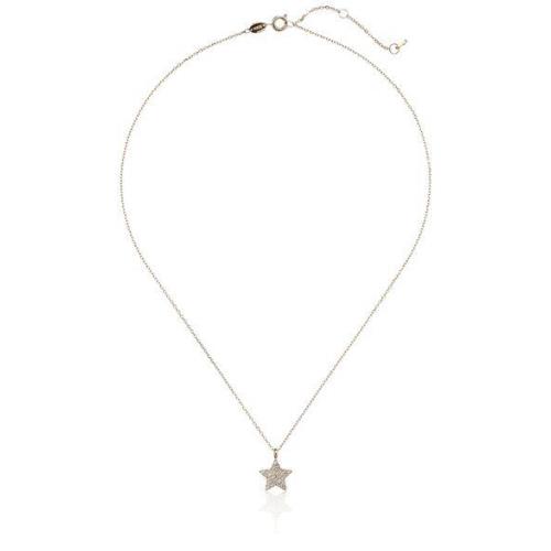 Fossil Gold Tone Chain Star Pendant Necklace+crystal Pave- JF01630710