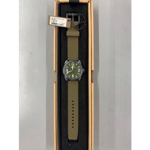 Fossil Standard Issue Field Kahki Green Rubber Band Watch