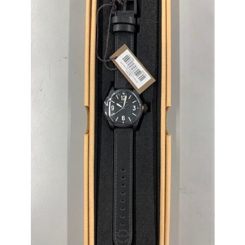 Fossil Standard Black Leather Band Watch