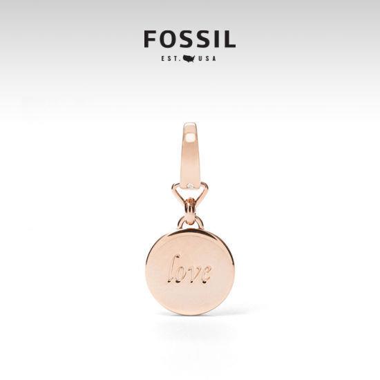 New-fossil Rose Gold Tone Love Braille Charm Pendant JF00654791