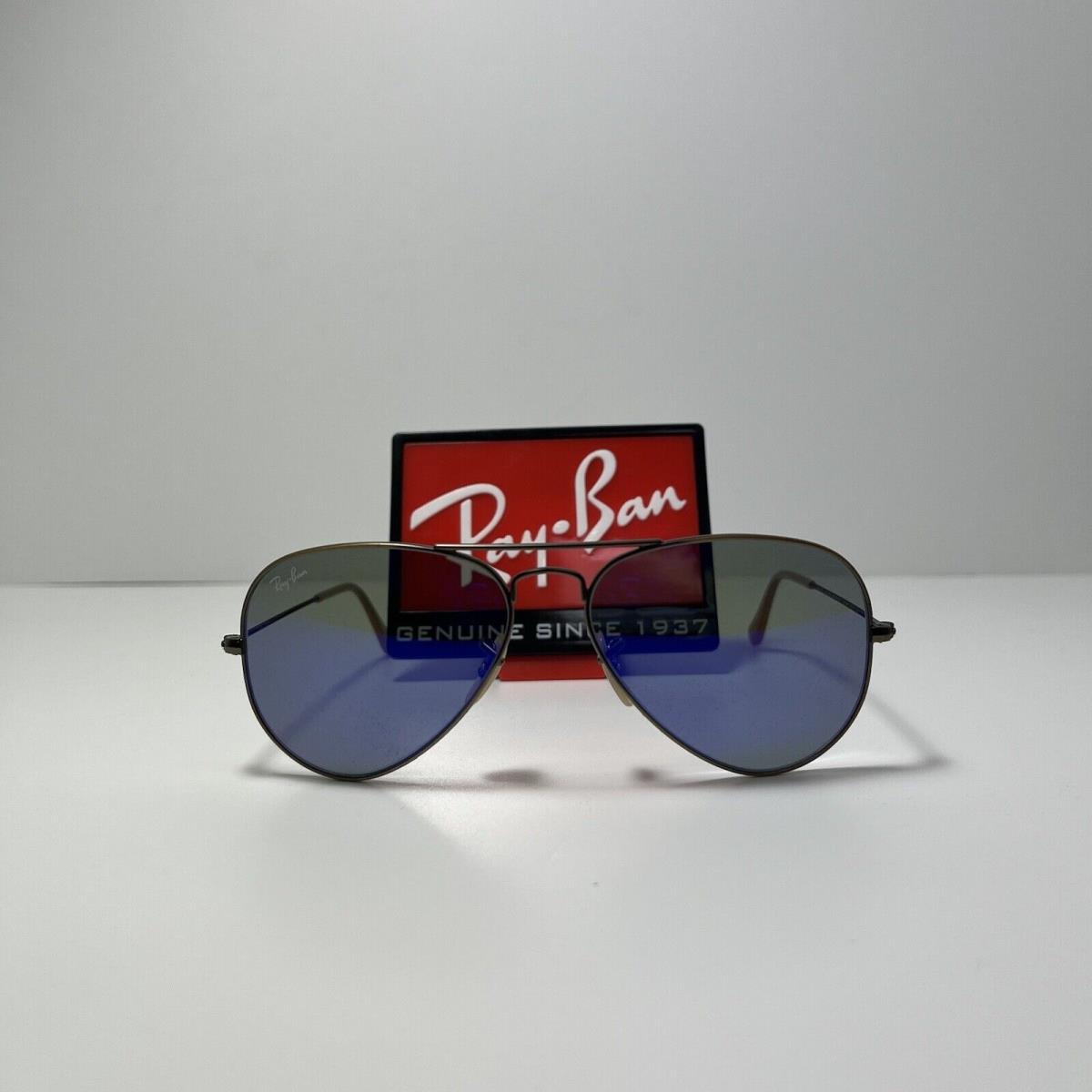 Ray-ban RB3025 167/68 Bronze Aviator Blue Mirror 55mm Non-polarized Sunglasses