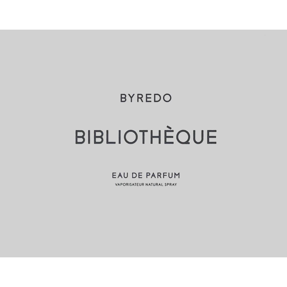 Byredo Bibliotheque Eau DE Parfum Spray Unisex 3.3 Oz / 100 ml Item