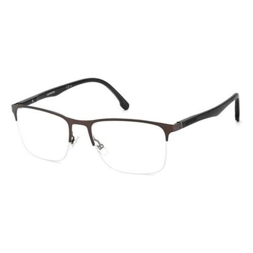 Carrera 8861 09Q Half Rim Rectangle Matte Brown Eyeglasses