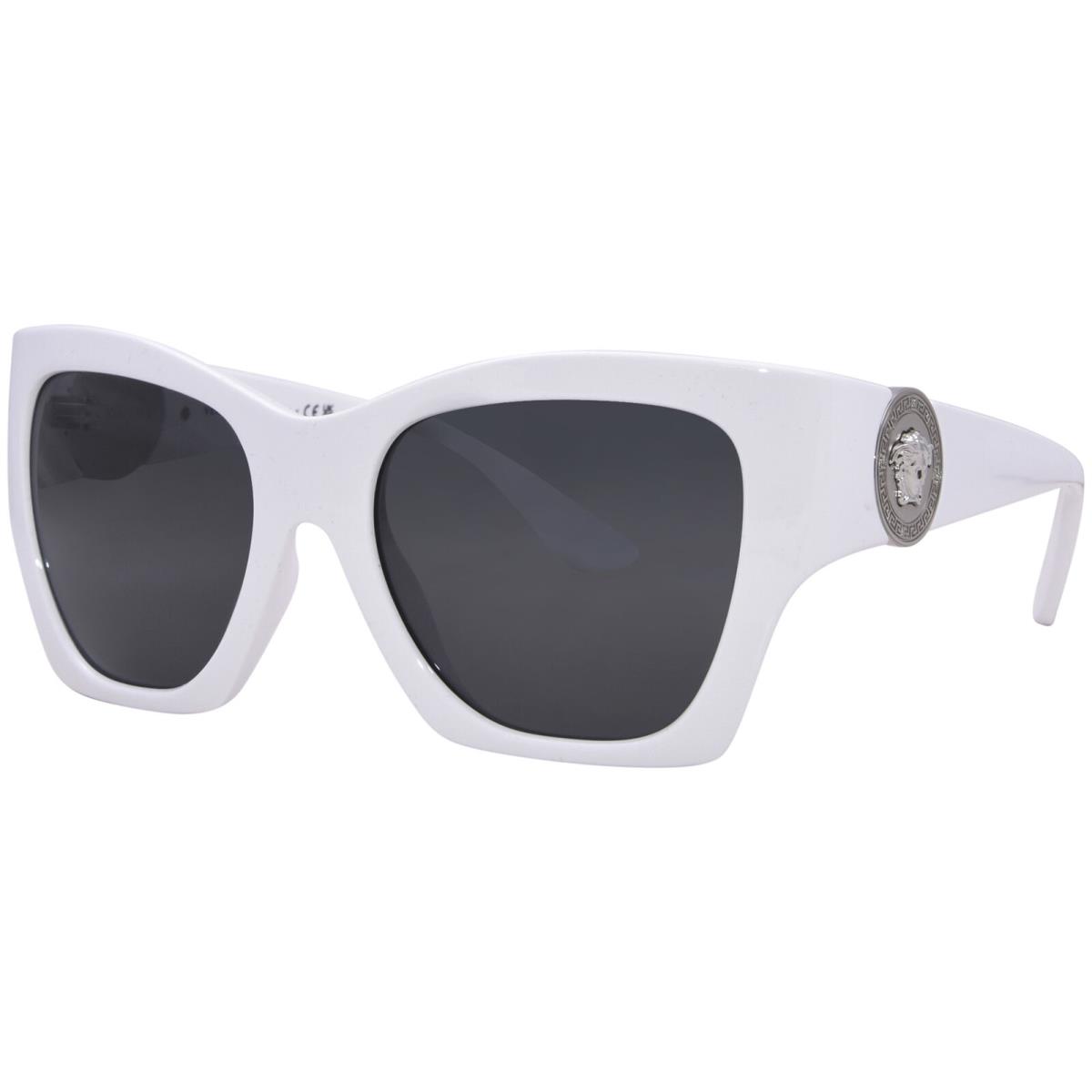 Versace VE4452 314/87 Sunglasses Women`s White/dark Grey Square Shape 55mm