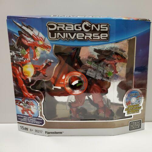 Mega Bloks Dragon Universe Flarestorm 95217 - 2010 Red Dragon W/bonus Disc