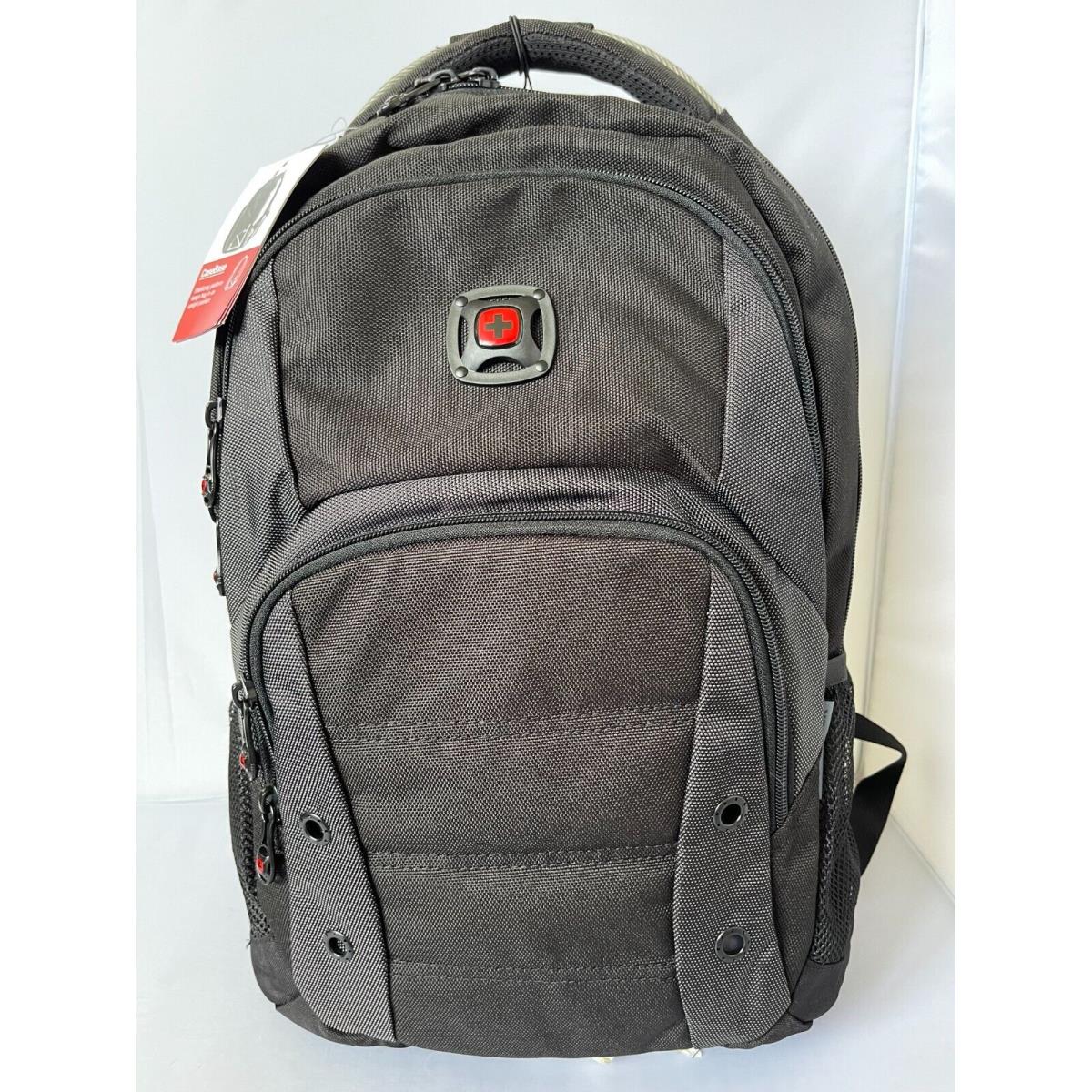 Wenger Forge Pro 16`` Laptop Black Gray School Backpack 13.4 Wx18.5 Hx10.6 D